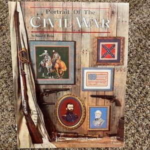 Vintage 1990 Portraits of the Civil War Needlework pattern book cross st…